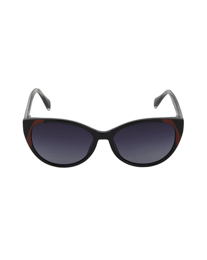 Black and Red Toned with Polarised Lens Cat Eye Sunglass for women