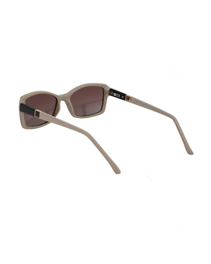 Brown Toned with Brown Polarised Lens Rectangle Sunglass for women