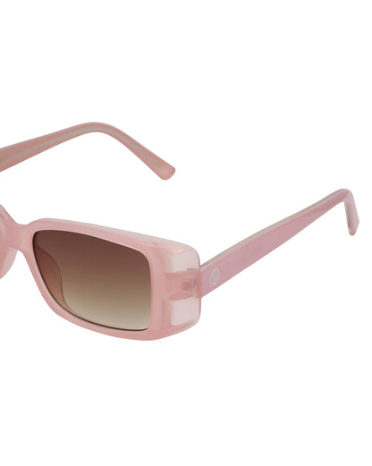 Pink Toned with UV Protected Lens Rectangle Sunglasses for women