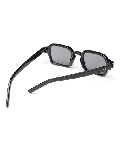 Women UV Protected Black Lens Black Toned Square Sunglasses