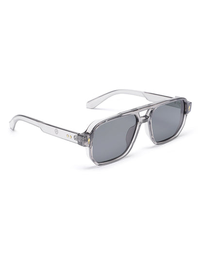 Women UV Protected Black Lens Black Gold Toned Cateye Sunglasses