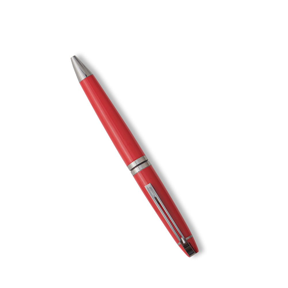 Carlton London Red Metallic Magnetic Metal Twist Pen