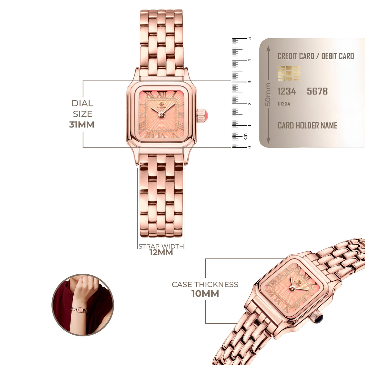 Chloe Mini Pink Women Analog with Bracelet  Watch CLWWS-03
