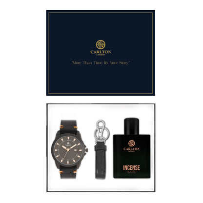 Men Gift Set 3 Incense Perfume + Duke Watch +Key Chain CLPLG040