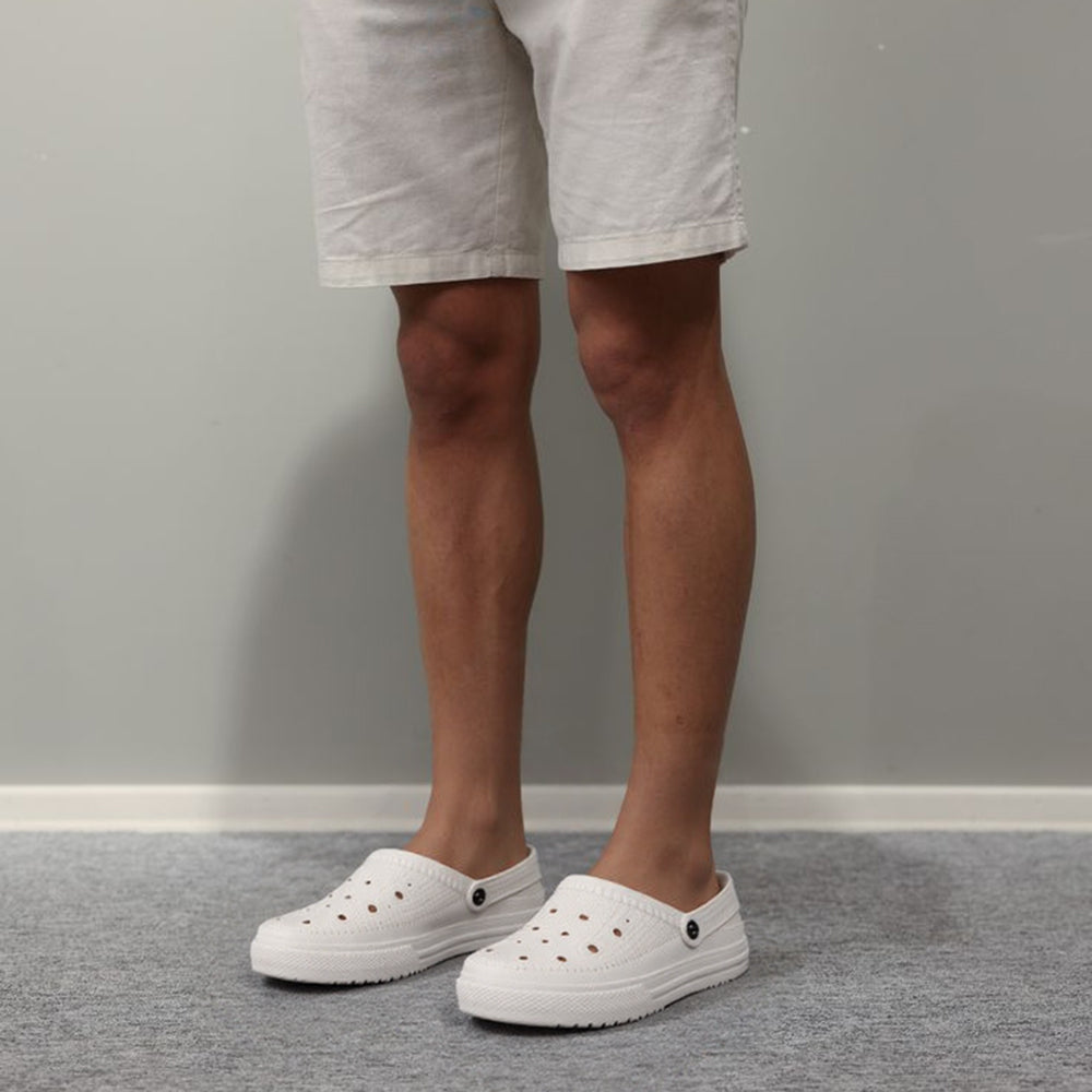 Men Sculpted Perforated Comfort Clogs with Back Strap