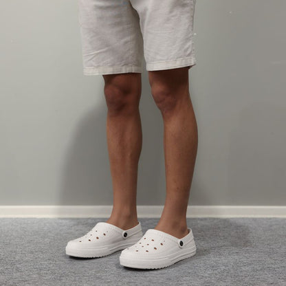Men Sculpted Perforated Comfort Clogs with Back Strap