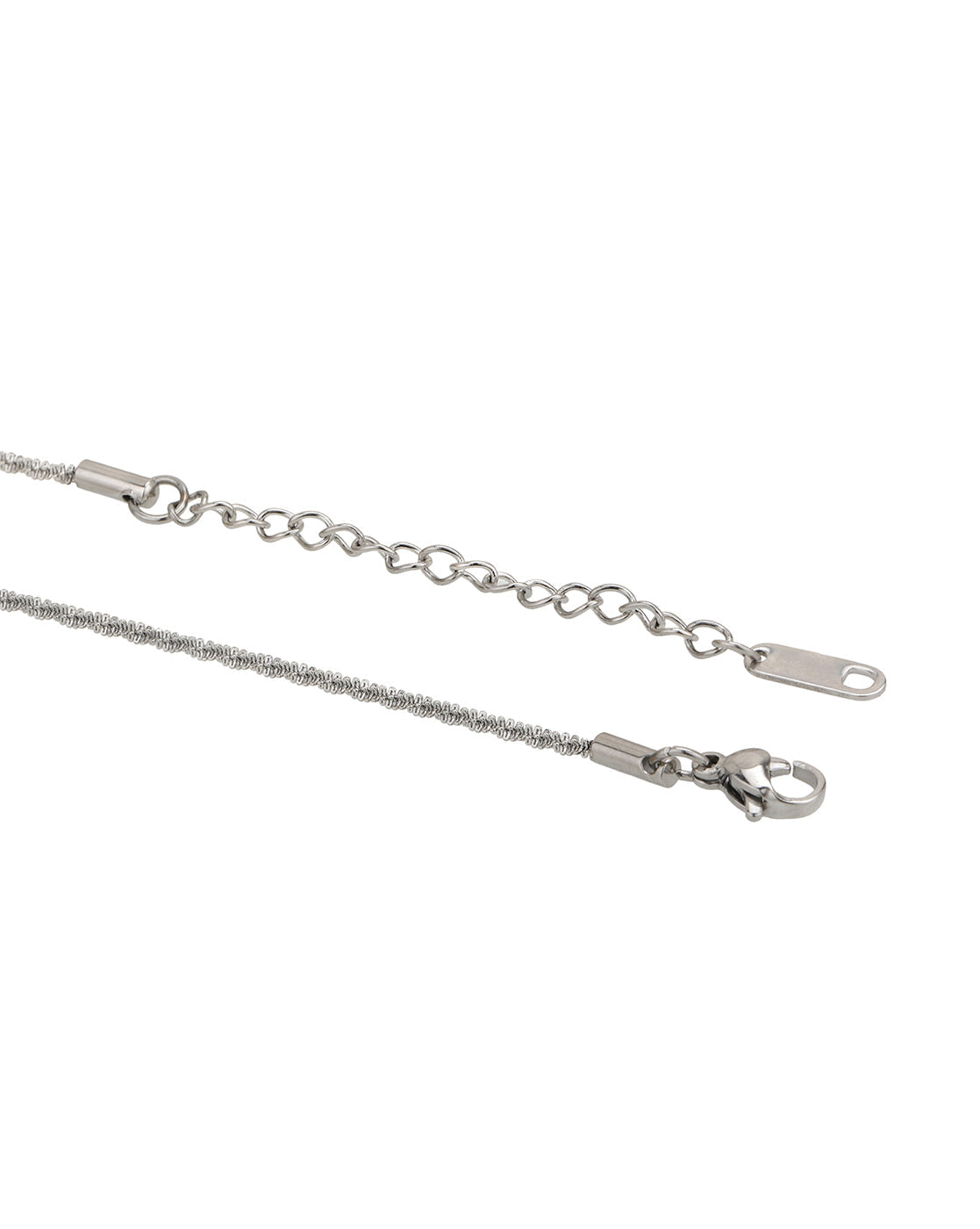 Silver Plated with Stainless Steel Charm Anklet