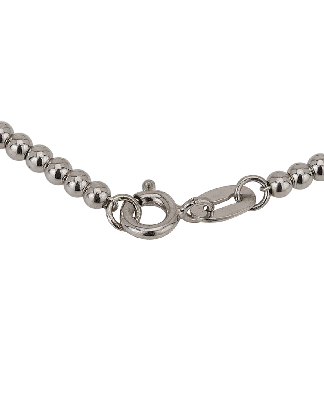 Carlton London Rhodium Plated Evil Eye Bracelet