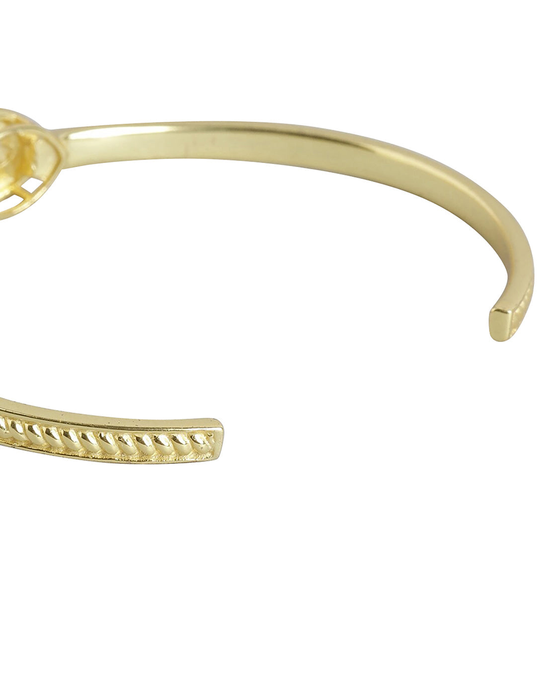 Carlton London Gold Plated Evil Eye Cuff Bracelet For Women