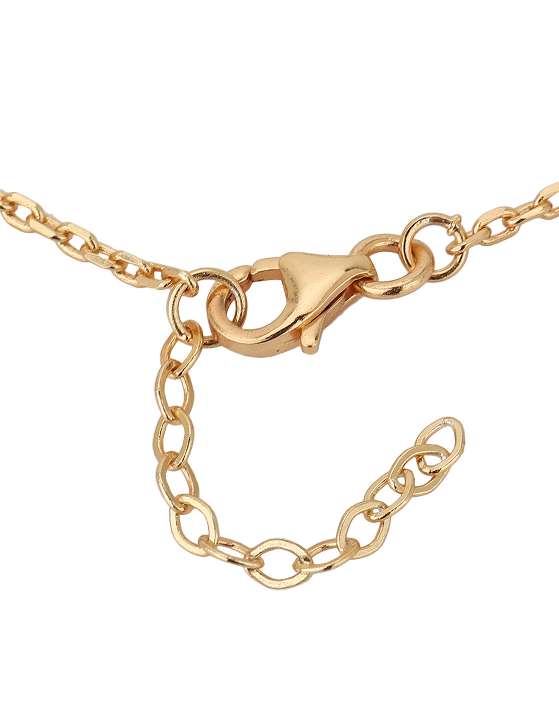 Carlton London Rose Gold Plated Heart Charm Bracelet For Women