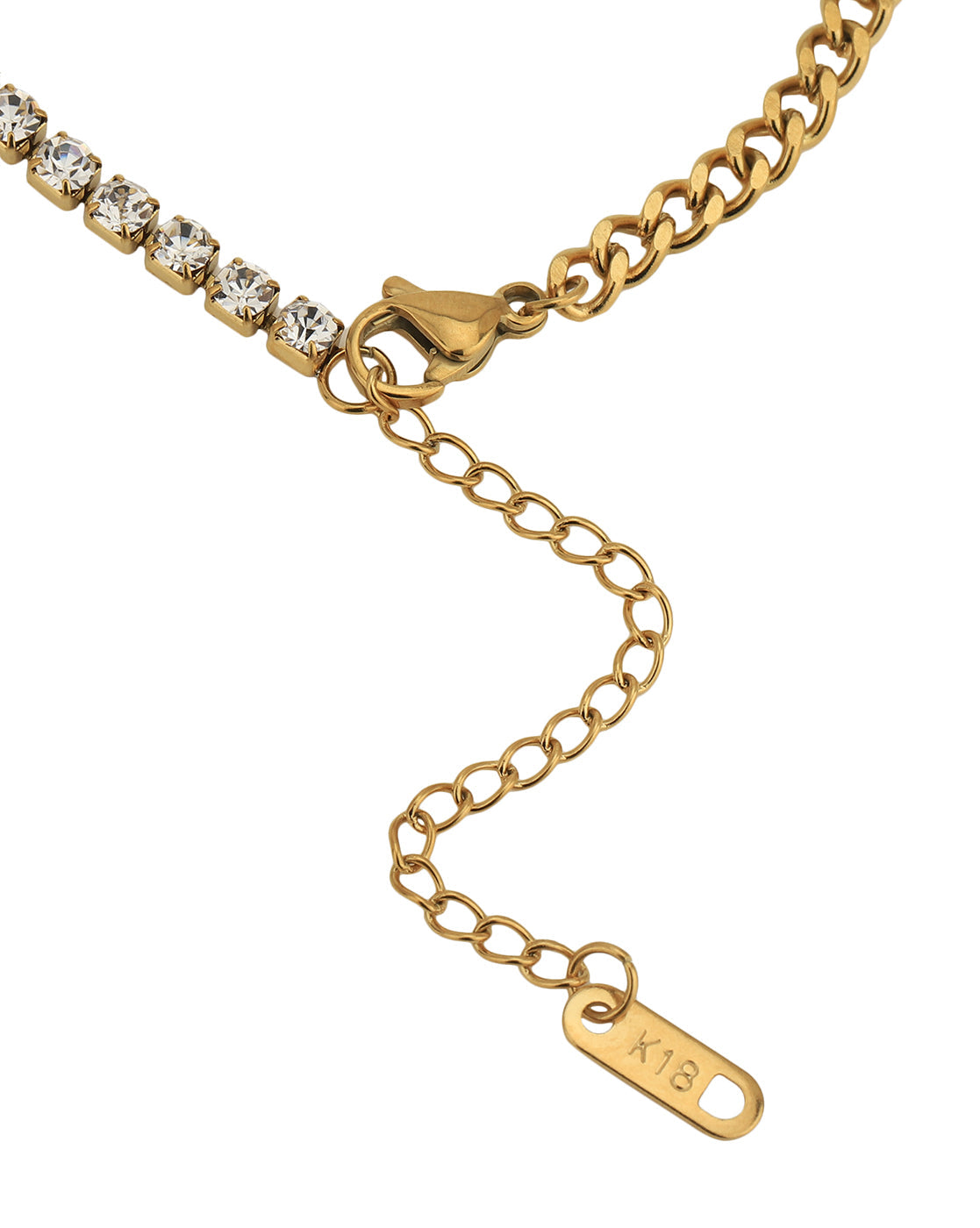 Gold Plated CZ Adjustable Bracelet for women
