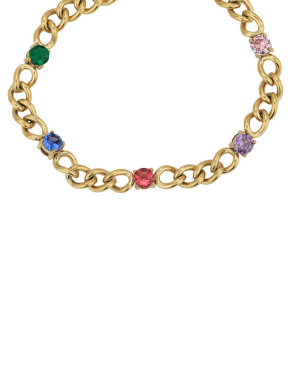 Gold Plated with CZ Charm Bracelet for women