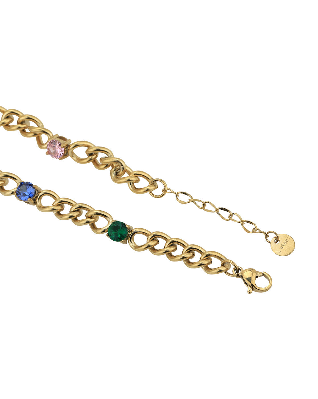 Gold Plated with CZ Charm Bracelet for women