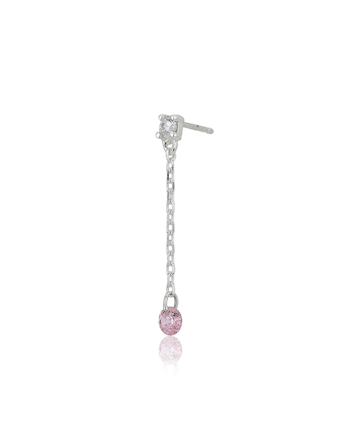 Carlton London  Rhodium Plated Drop Earrings Dangling Cz