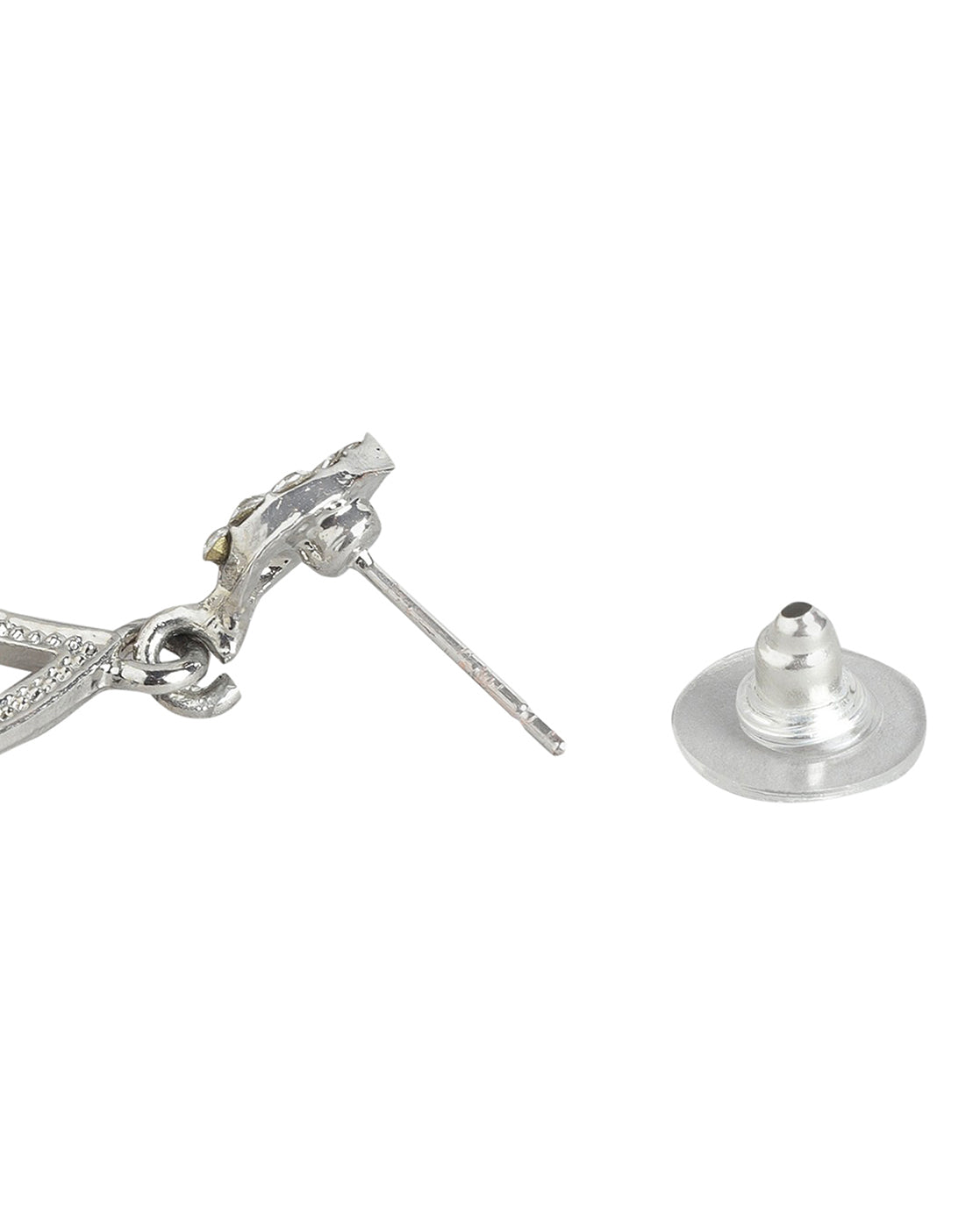 Rhodium Plated With Crystal Fancy Drop Earring For Women
