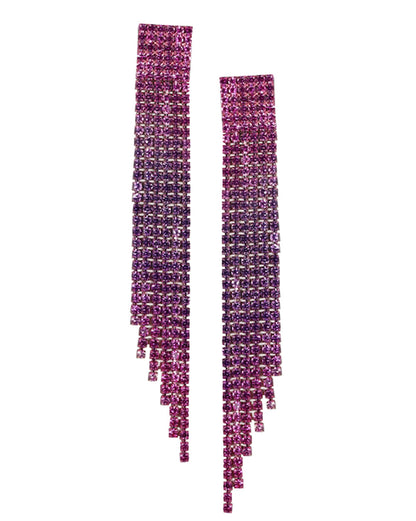 Gold Plated With Cz Fancy Tassel Drop Earring For Women