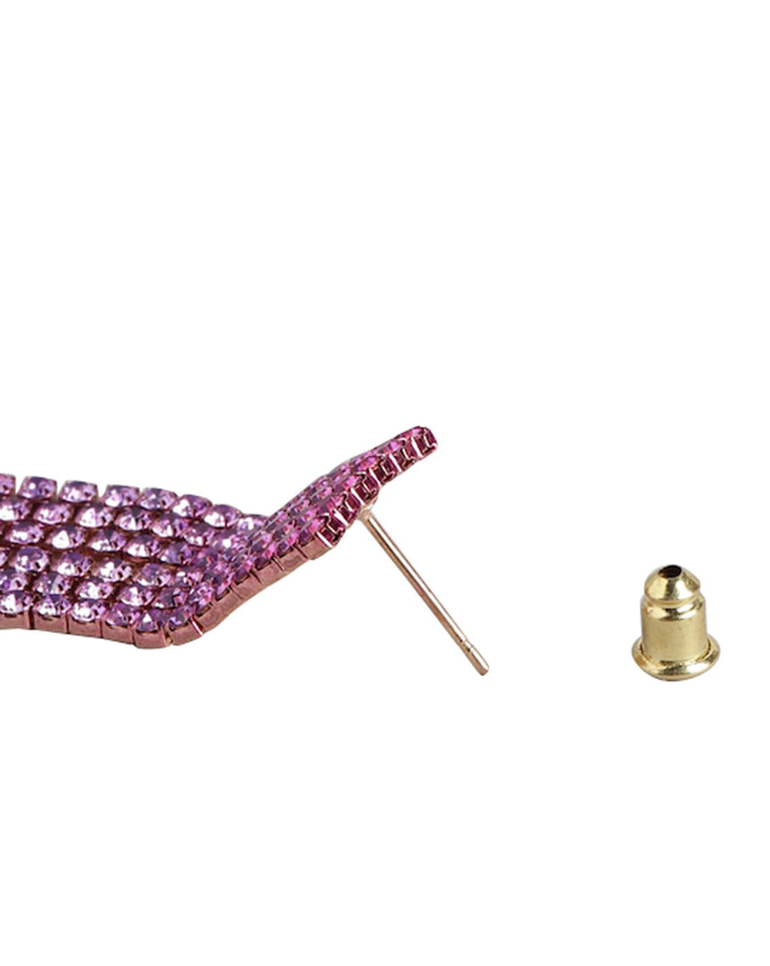Gold Plated With Cz Fancy Tassel Drop Earring For Women