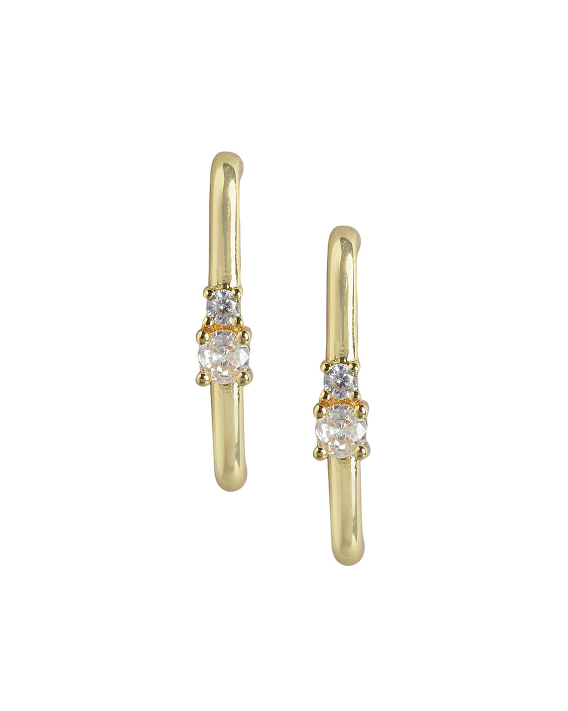 Gold Plated With Cz Ear Lobe Earring For Women