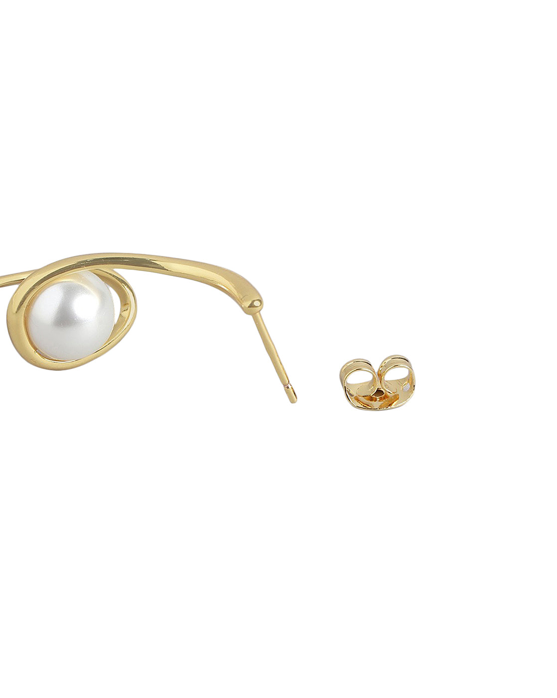 Gold Plated With Pearl Stylish Drop Earring For Women