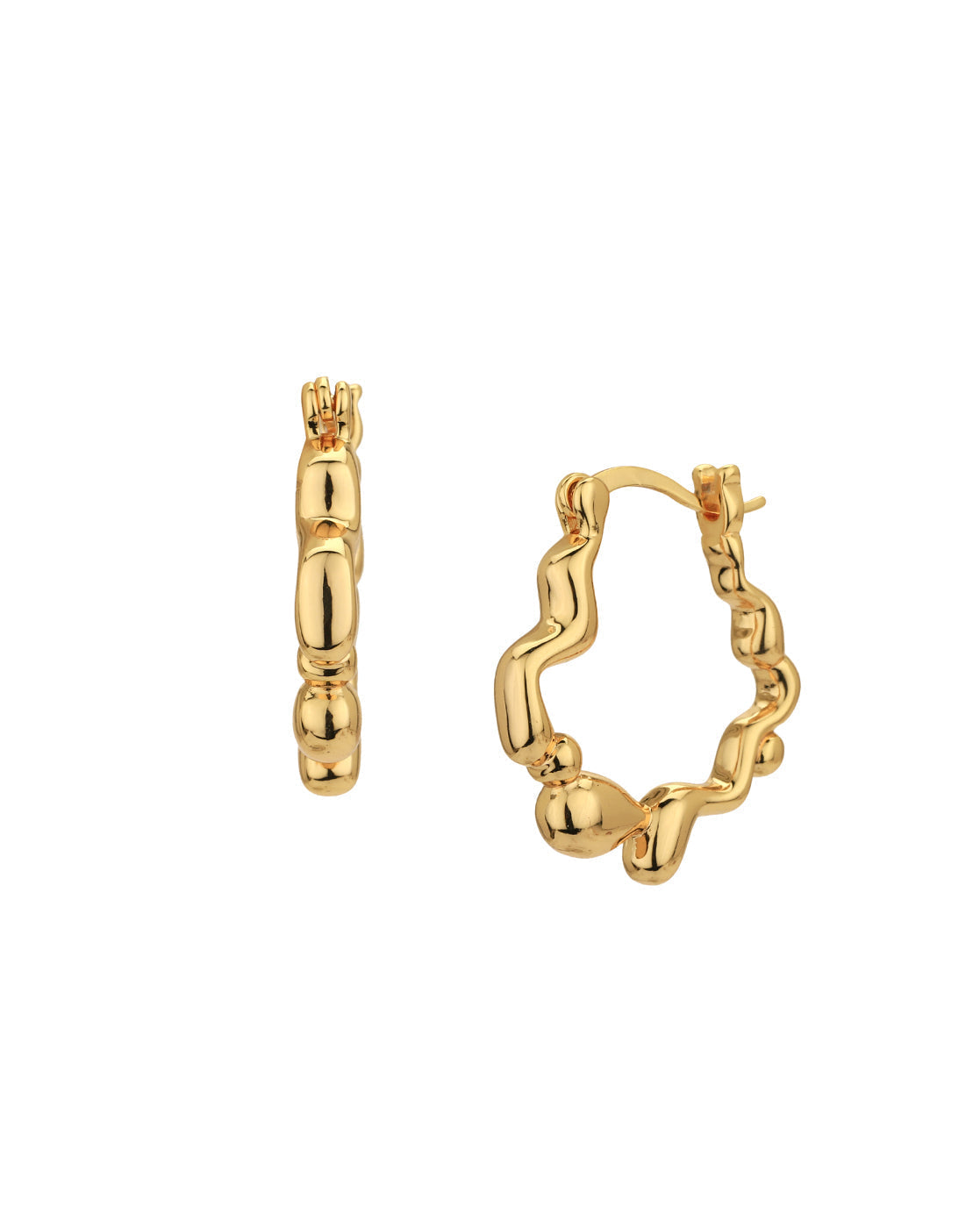 Gold Plated Contemporary Hoop Earring for women