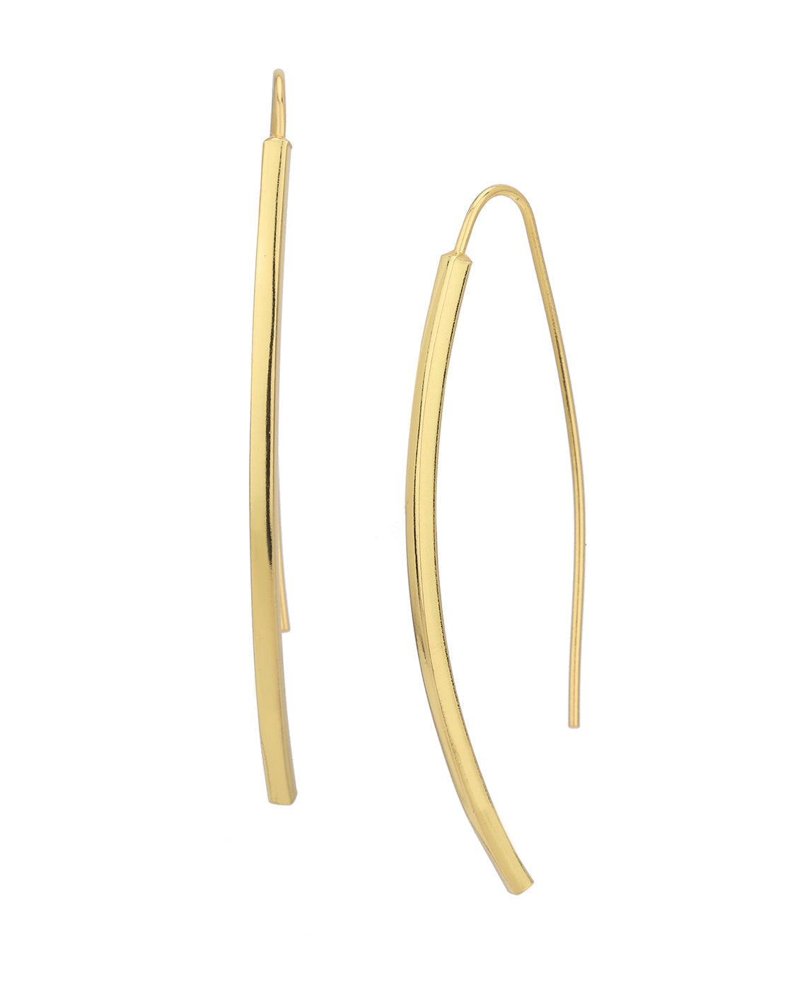 18kt Gold Plated Oval Ear Hook Earring for women
