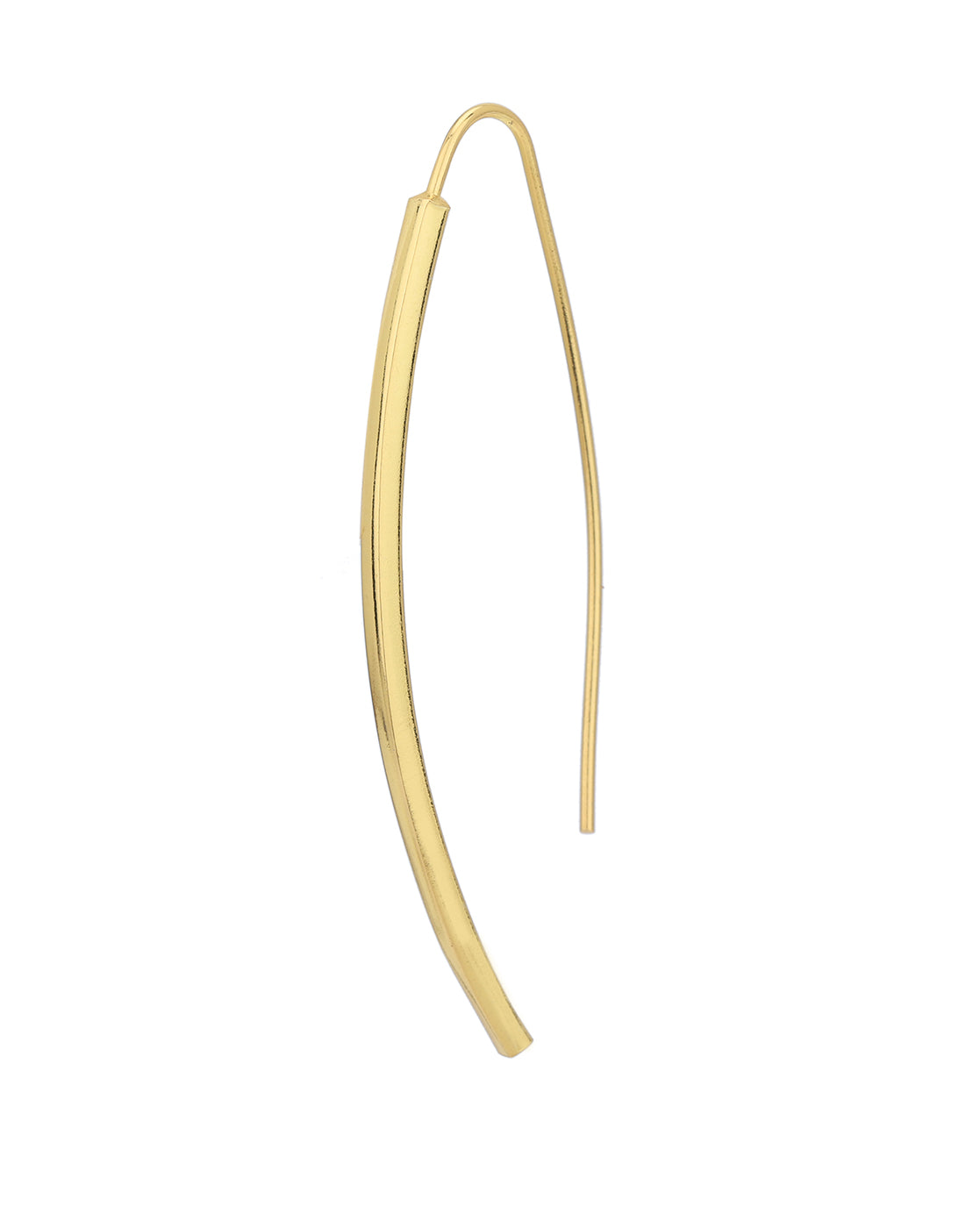 18kt Gold Plated Oval Ear Hook Earring for women