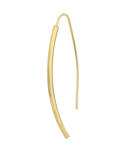 18kt Gold Plated Oval Ear Hook Earring for women