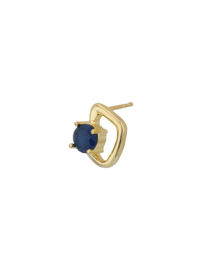 18kt Gold Plated CZ Contemporary Stud Earring