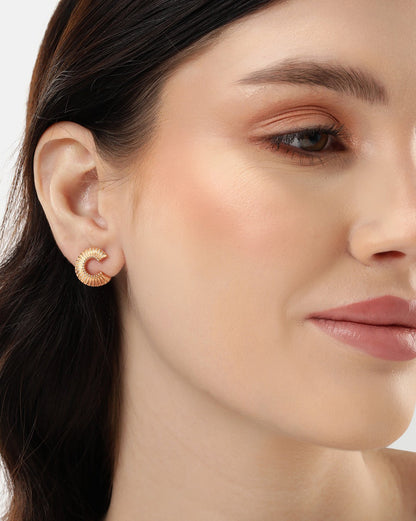 18kt Rose Gold Plated Fancy Stud Earring