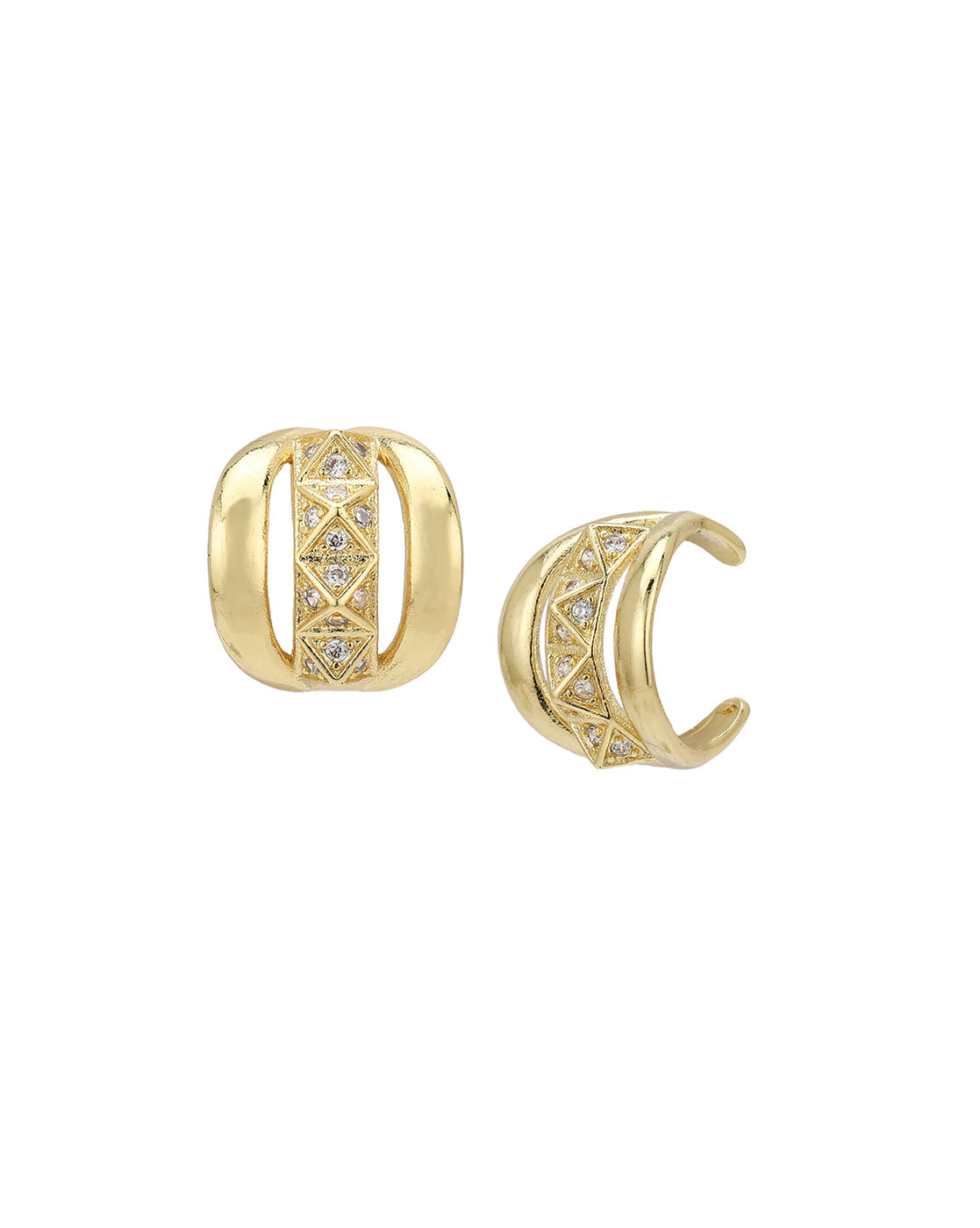 Gold Plated CZ Ear Cuff Earring