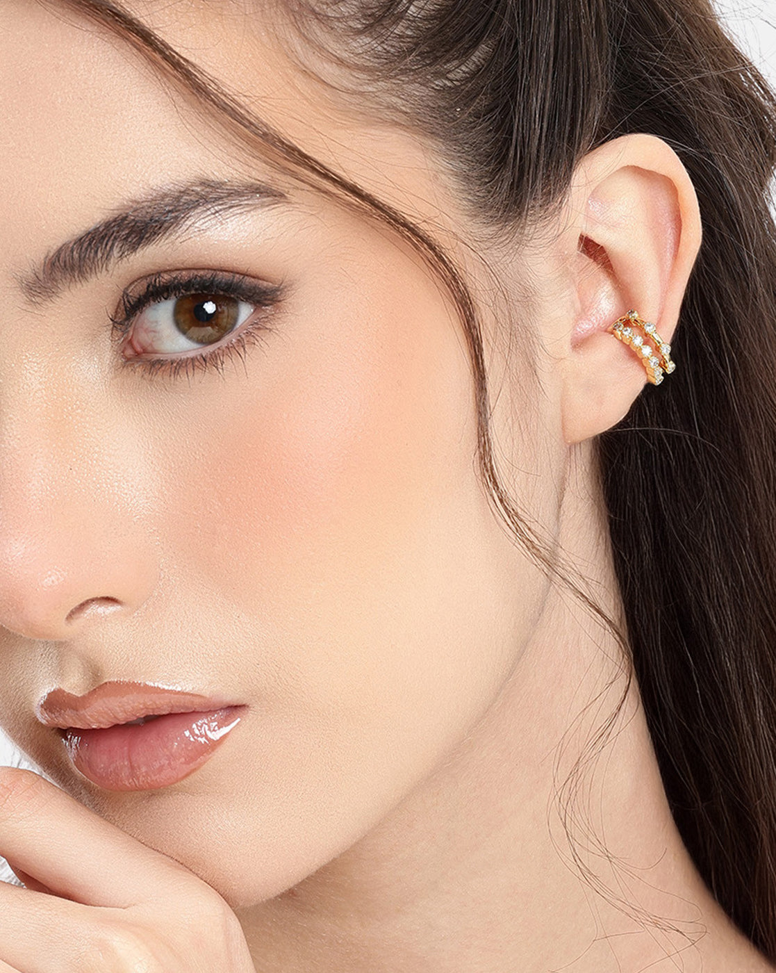 Gold Plated CZ Ear Cuff Earring