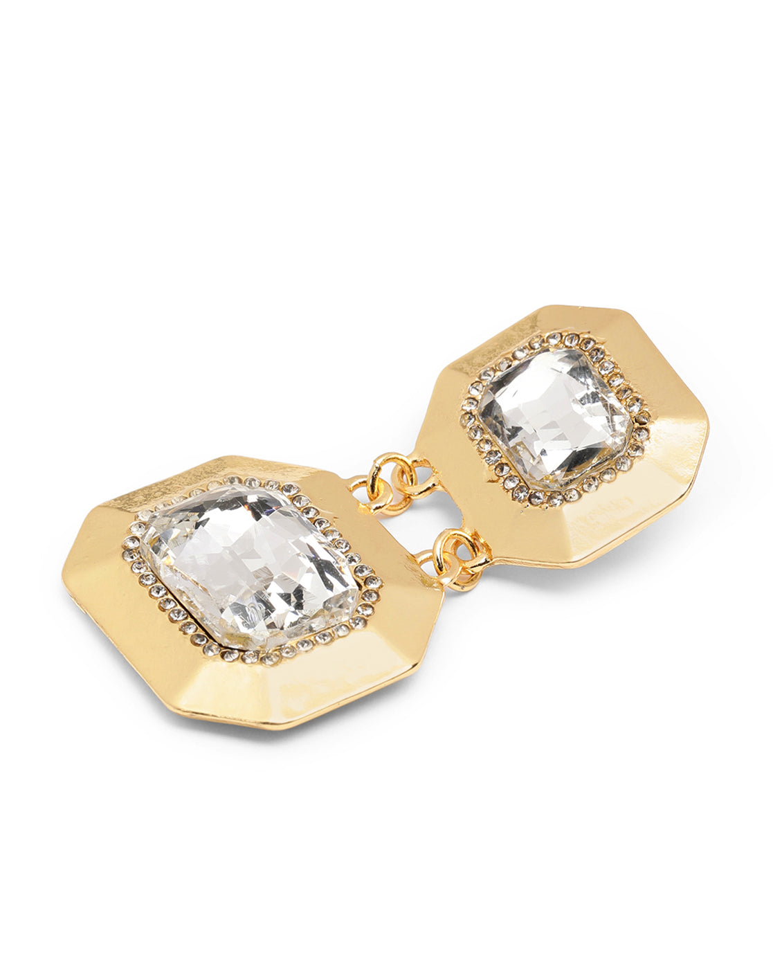 Premium 18kt Gold Plated CZ and Crystal Drop Earring