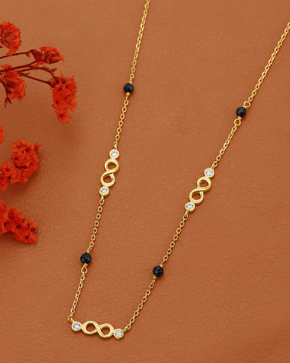 18kt Gold Plated CZ Multiple Infinity Mangalsutra