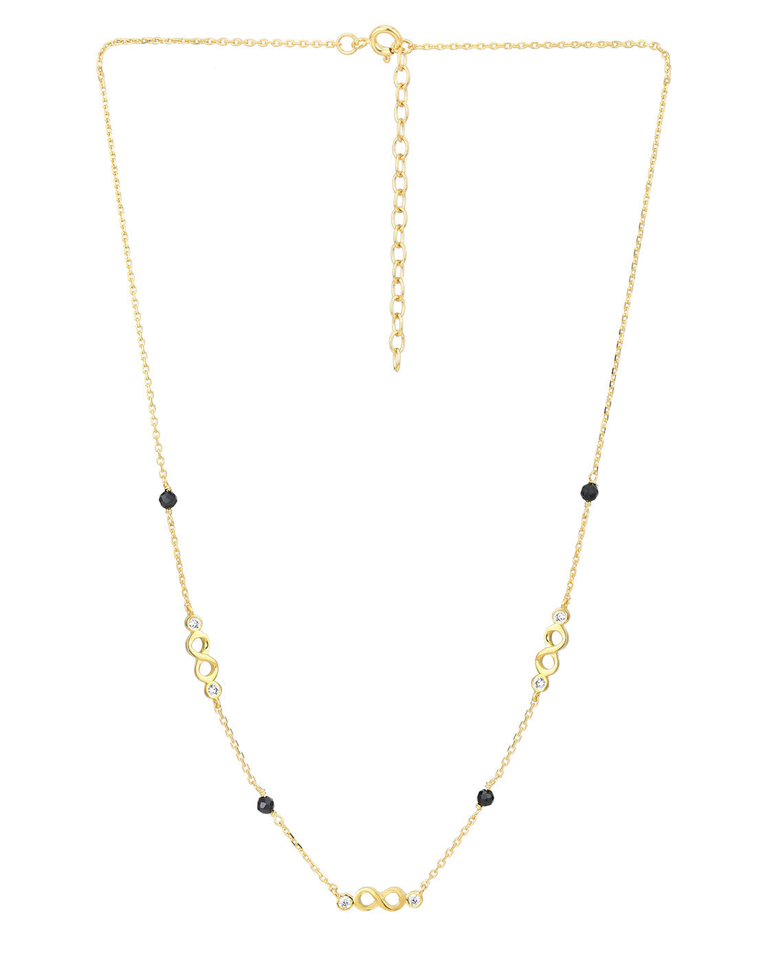 18kt Gold Plated CZ Multiple Infinity Mangalsutra