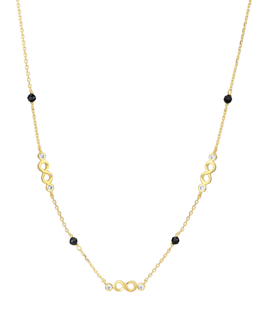 18kt Gold Plated CZ Multiple Infinity Mangalsutra