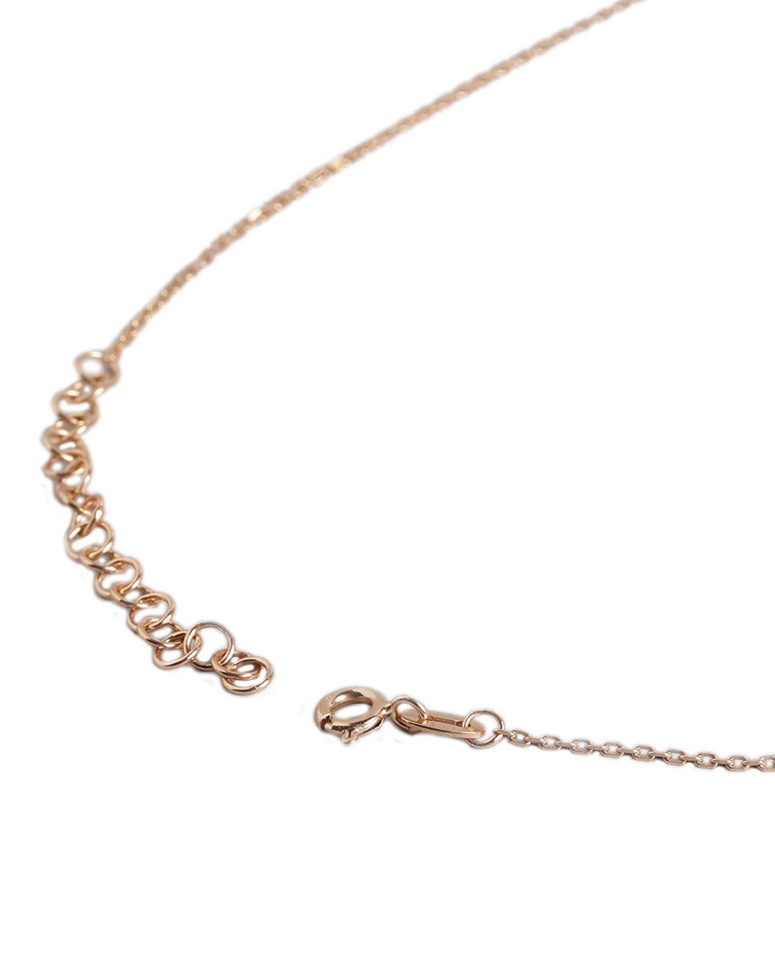 18kt Rose Gold Plated Dangling Heart Double Chain Layered Necklace