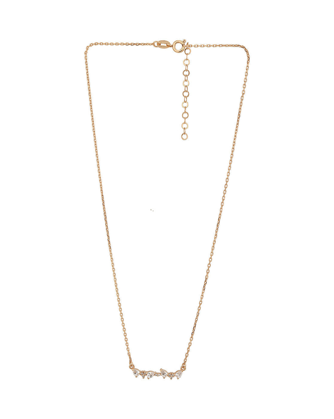 18Kt Rose Gold Plated With Cz Fancy Necklace For Women