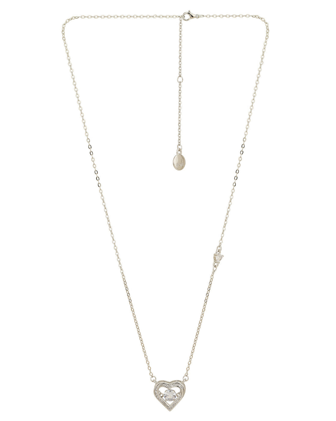 Silver Plated with CZ Heart Fancy Necklace for women