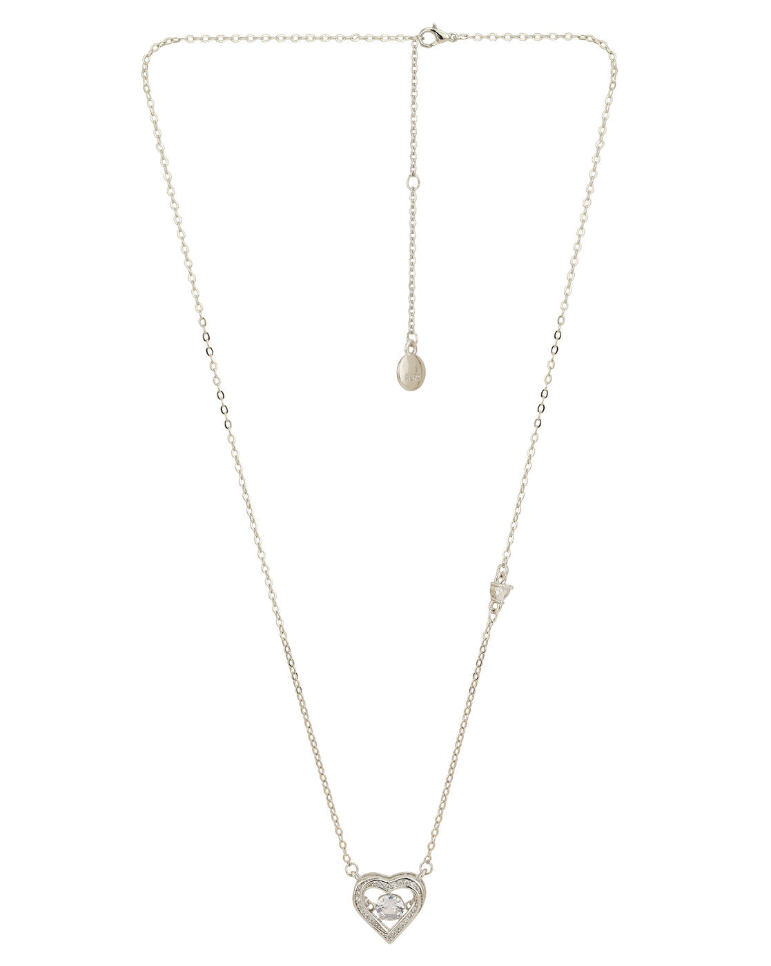 Silver Plated with CZ Heart Fancy Necklace for women