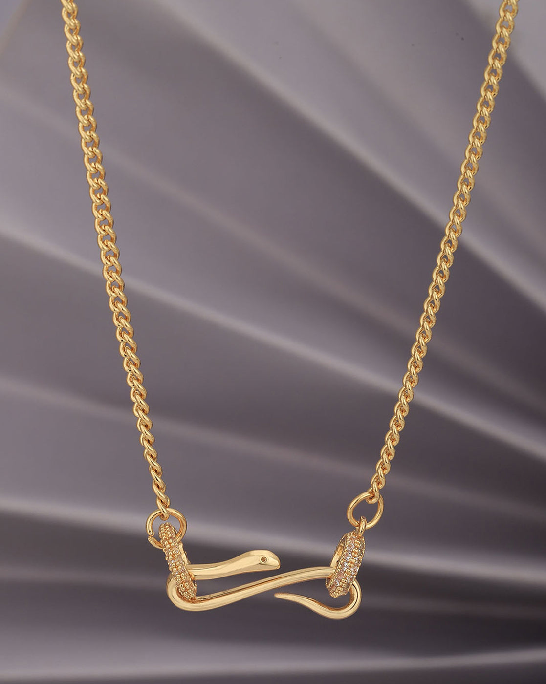 Gold Plated with CZ Animal Fancy Necklace for women