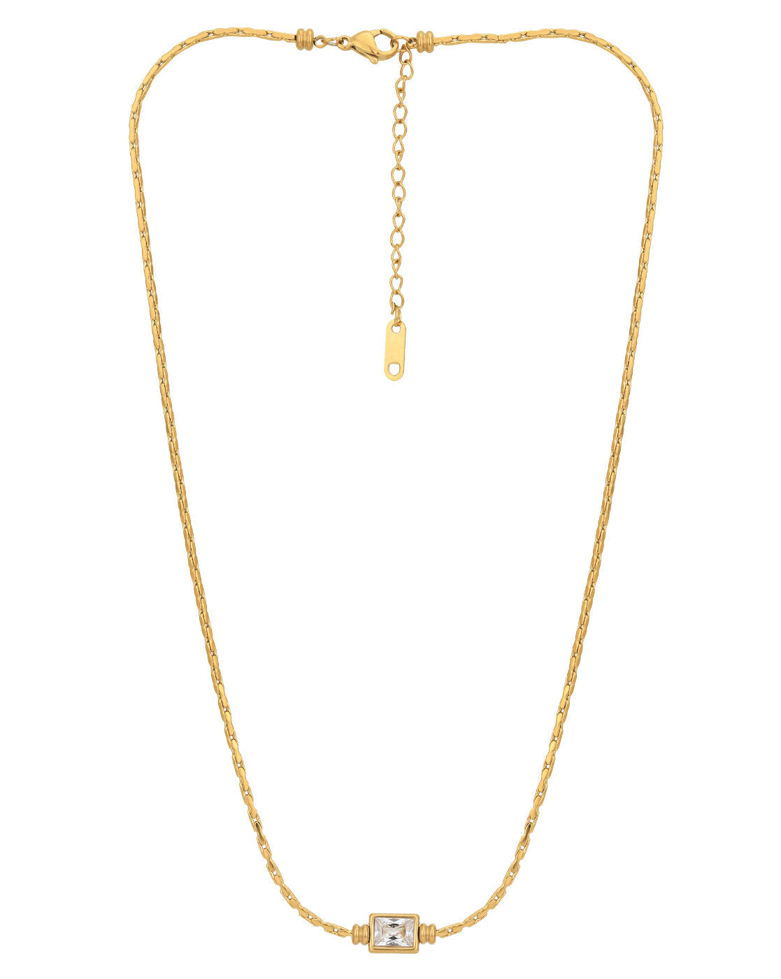 Gold Plated Crystal Fancy Necklace for women