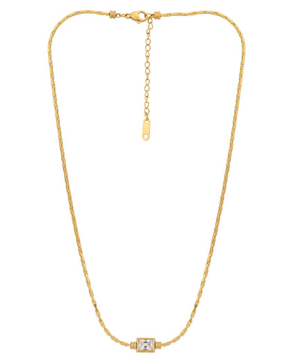 Gold Plated Crystal Fancy Necklace for women