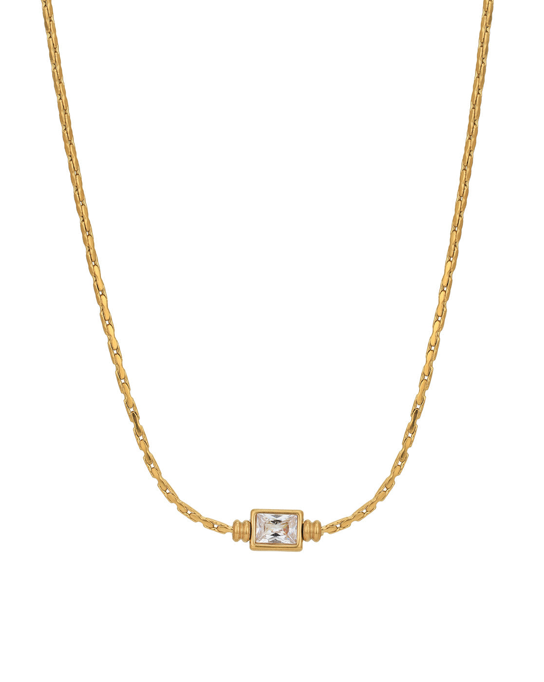 Gold Plated Crystal Fancy Necklace for women