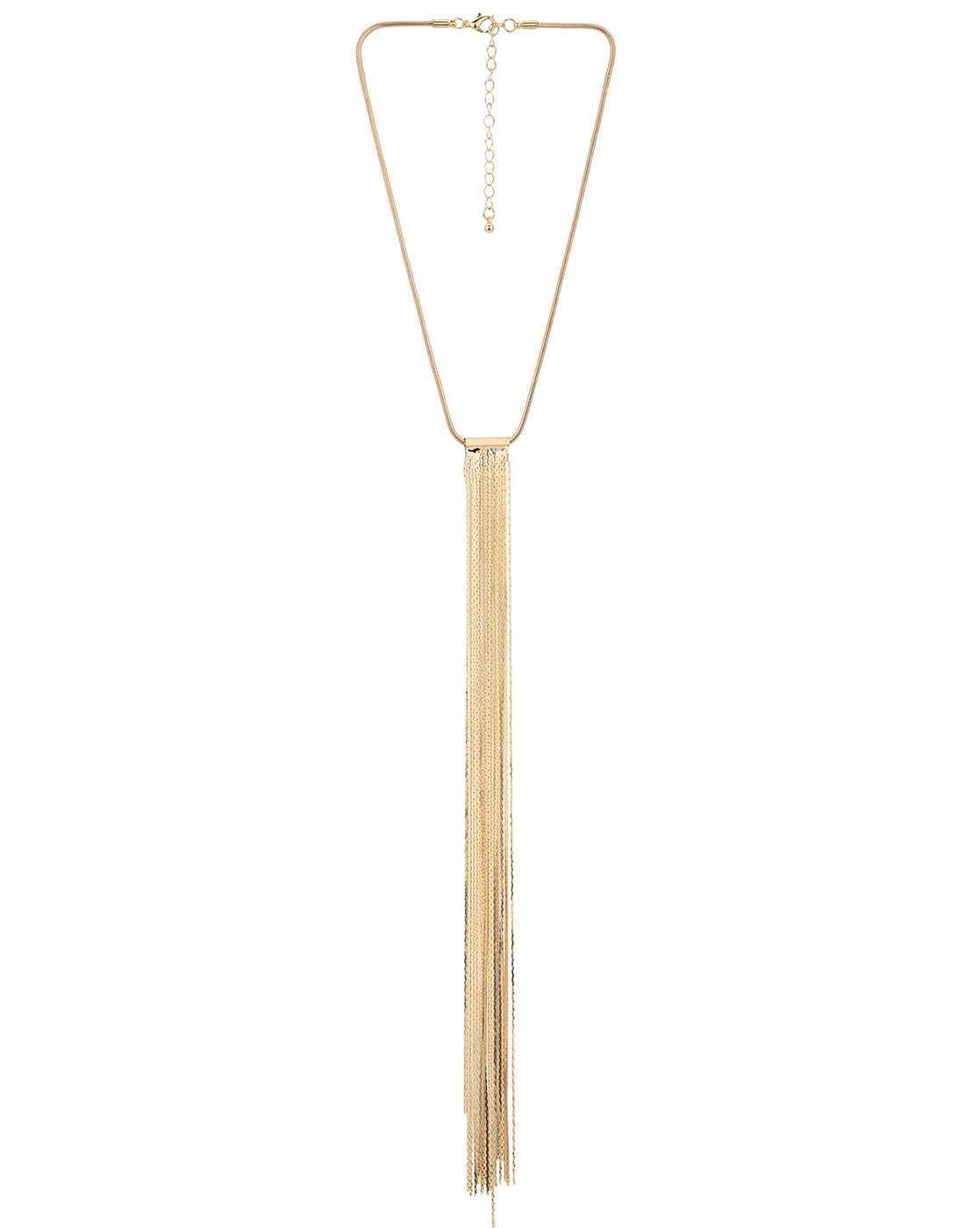 Rose Gold Plated Dangling Chain Lariat Neckalce for women