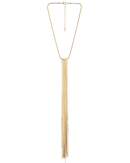 Rose Gold Plated Dangling Chain Lariat Neckalce for women