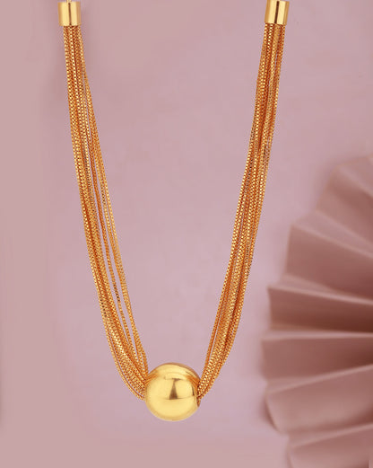 Rose Gold Plated with Ball Choker Necklace for women
