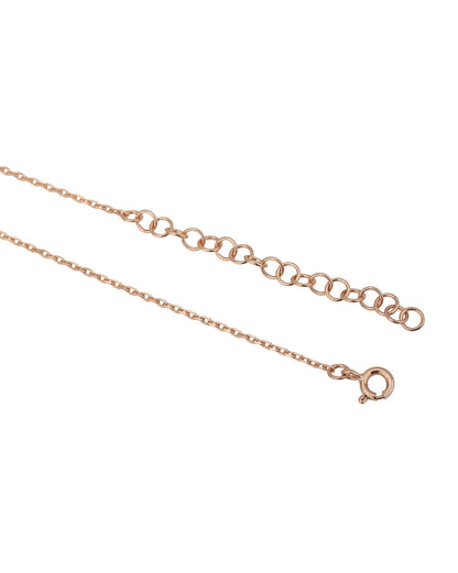 18kt Rose Gold Plated with CZ Necklace for women