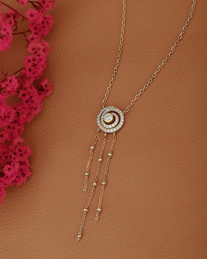 18kt Gold Plaated with CZ Necklace for women