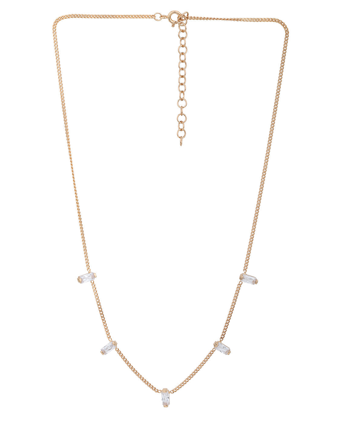 18kt Rose Gold Plated CZ Fancy Necklace