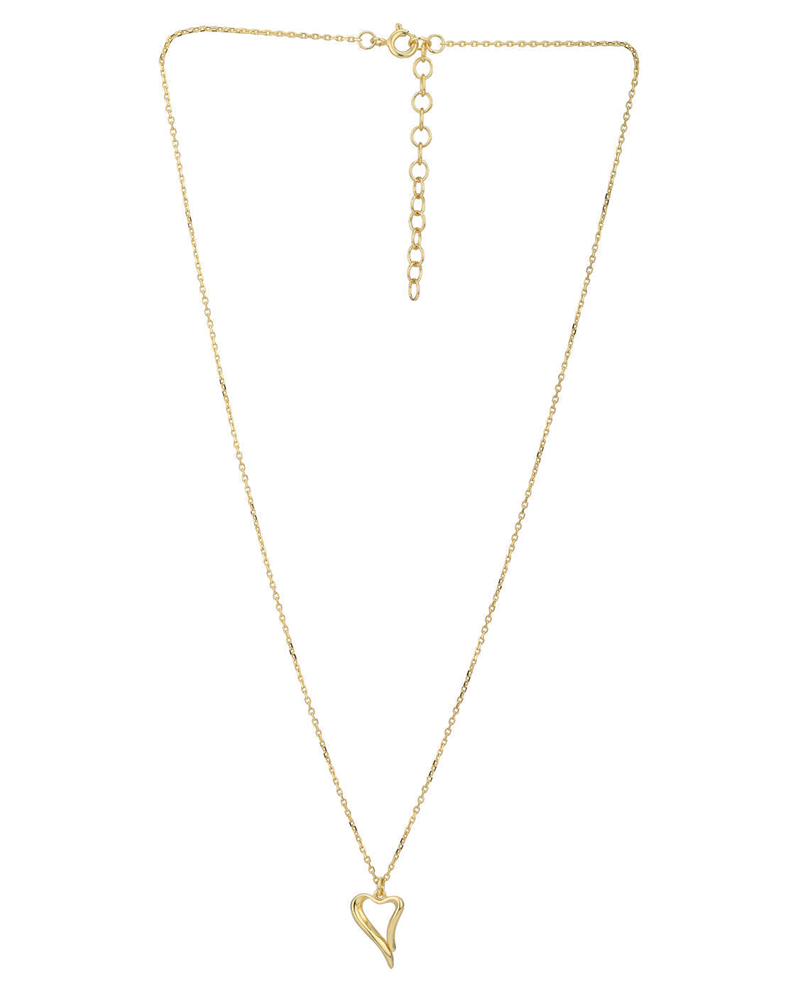 18kt Gold Plated Heart Pendant with Chain